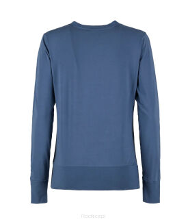 Koszulka damska z długim rękawem E9 Micol - vintageblue - 2