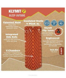 Materac dmuchany KLYMIT Insulated Static V Peak XL - flame - 6