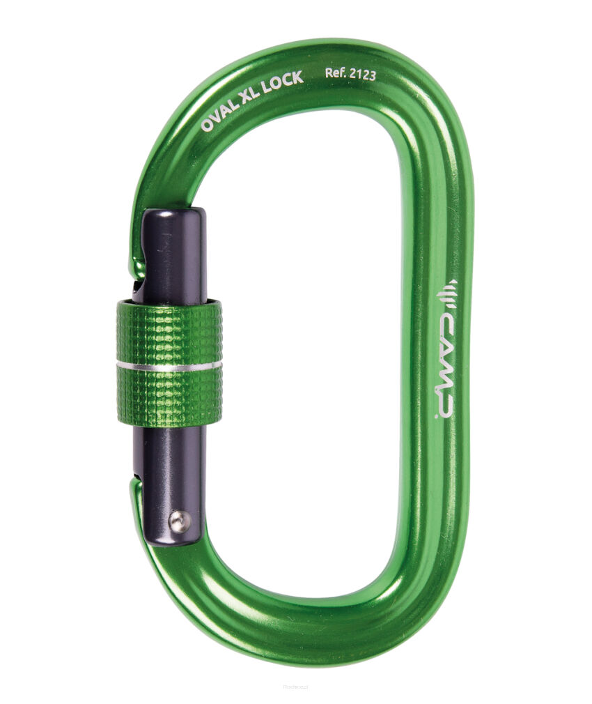Karabinek CAMP Oval XL Lock - zielony