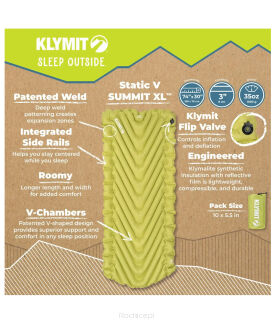 Materac dmuchany Klymit Static V Summit XL - electric green - 6