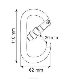 Karabinek CAMP Oval XL Lock - black - 4
