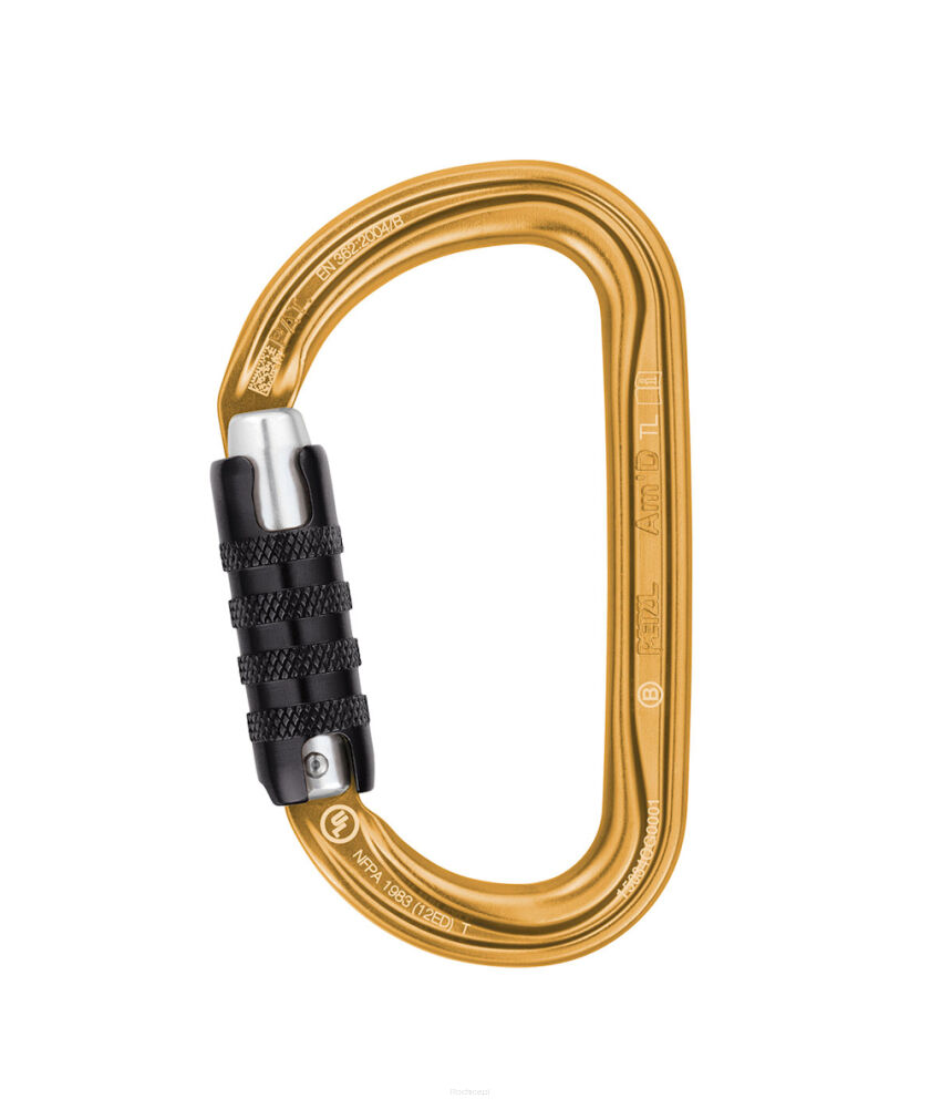 Karabinek PETZL AmD Triact Lock - złoty