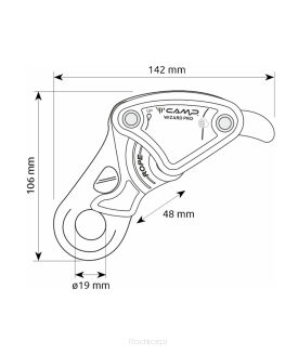 Przyrząd zjazdowy Camp Wizard Pro - black - 6