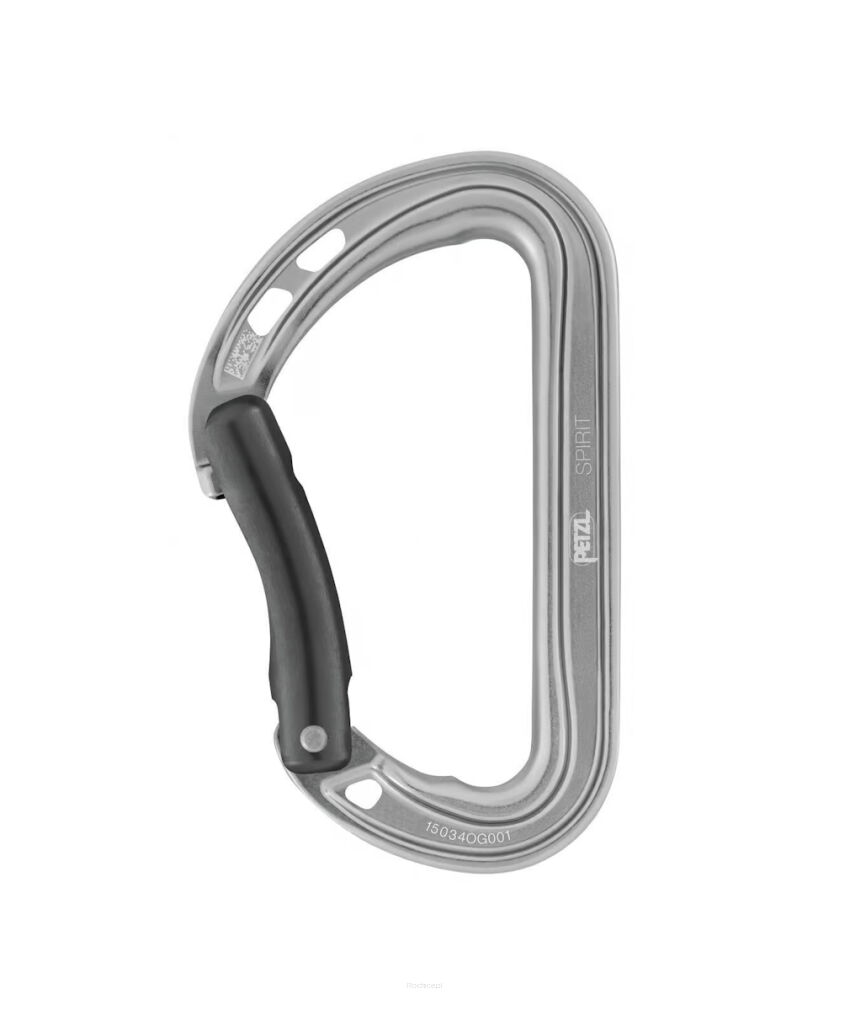Karabinek Petzl Spirit gięty Szary
