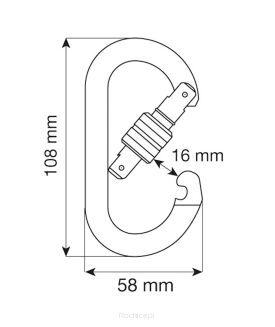 Karabinek stalowy CAMP Oval Standard Lock - 3
