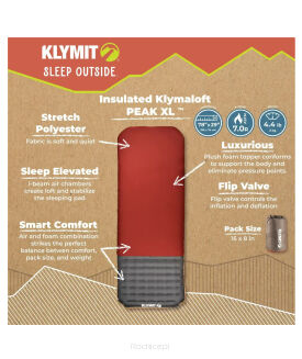 Materac dmuchany KLYMIT Insulated Klymaloft Peak XL - picante - 4